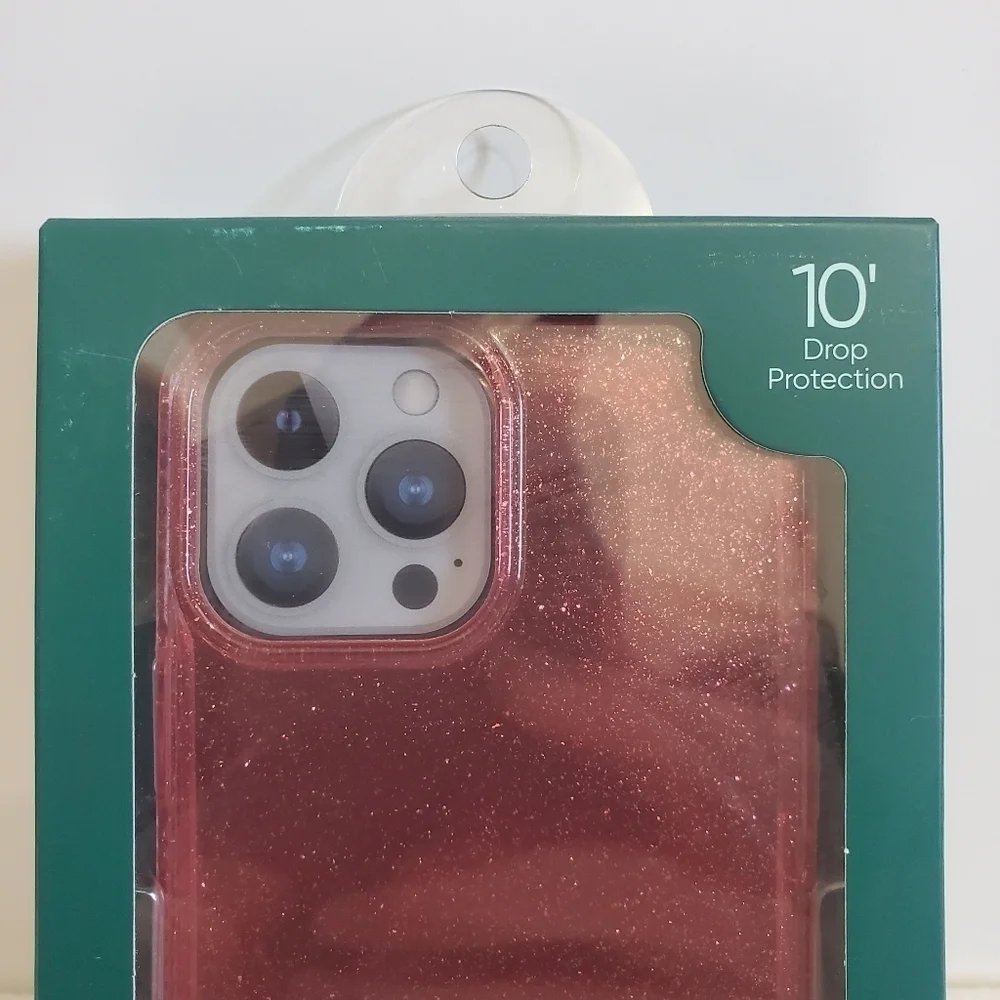 ONN. Purple Pink Red Glitter Ombre IPhone 2021 6.7